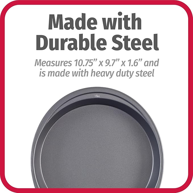 GoodCook Everyday Nonstick Steel Round Cake Pan, 9 Inch, Gray