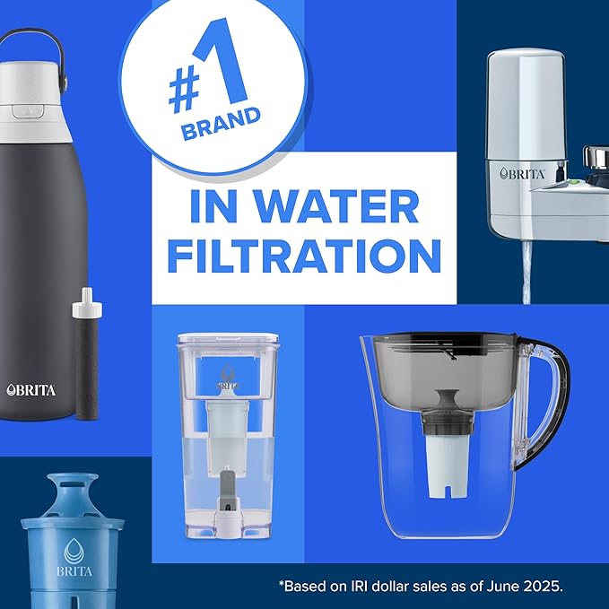 Brita Water Pitcher, Everyday Elite Filter, Removes 99% of Lead, Includes 1 Filter, 10-Cup Capacity, White
