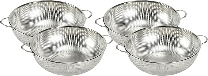 Chef Craft Select Microperforated Colander, 5 Quart, Stainless Steel (Pack of 4)