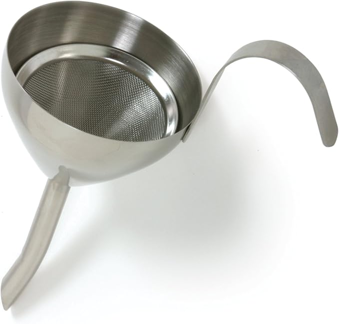 Norpro 242 Stainless Steel Funnel with Strainer, 3-Inch Mouth Diameter, As Shown