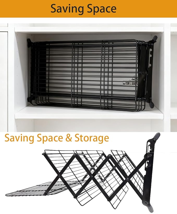 Cooling Racks For Cooking And Baking, 2/3/4-Tier Collapsible Cookie Cooling Rack With Adjustable 3 Setting Design Stackable Roasting Cooking Drying Wire Cooling Rack For Cookies Bread Baking