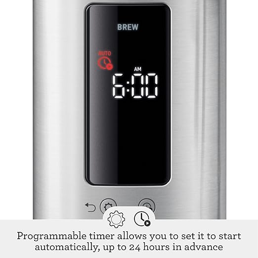 Breville Luxe Drip Coffee Machine, Brushed Stainless Steel, Thermal Carafe, BDC465BSS