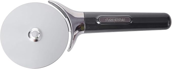 Farberware Professional Stainless Steel Pizza Cutter, 9.37-Inch, Black
