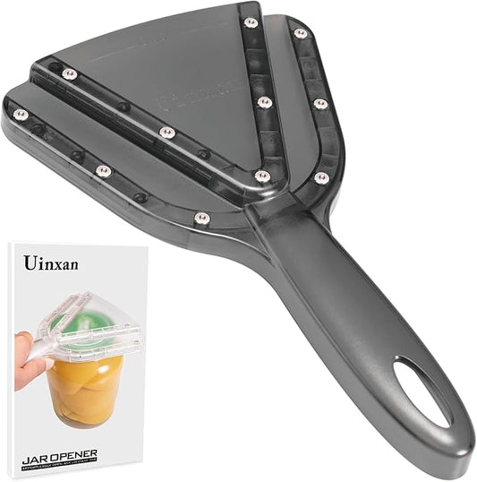 Jar Opener for Weak Hand & Seniors with Arthritis,Easy Twist Off Bottle Caps,Patent | Unique Kitchen Gadgets,Handheld Lid Top Open for Elderly/Women/Men (Black)