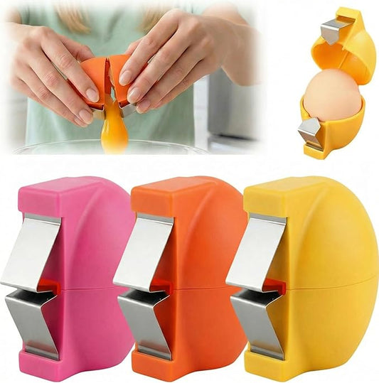3PCS Egg Shell Opener, Egg Cracker Tool for Raw Eggs, Hard Boiled Egg Peeler for Easy Separate & Peel Eggs, Egg Separator for Cooks, Bakers Families