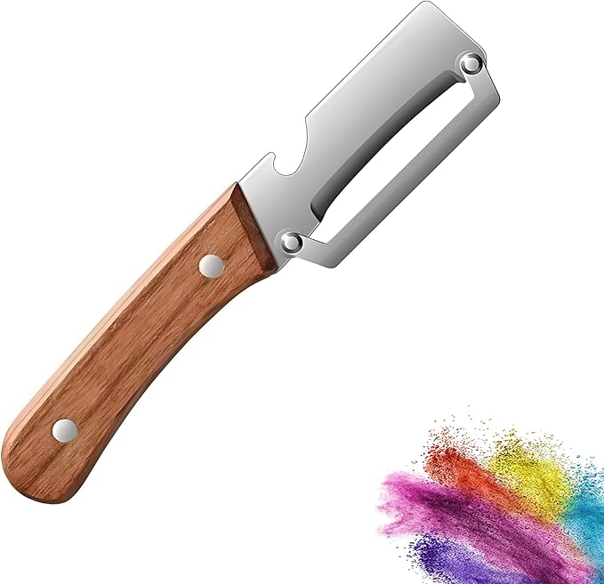 Best Pumpkin Vegetable Peelers for Kitchen, Just Like Mom's old Steel Sugarcane Peeler (wood color)