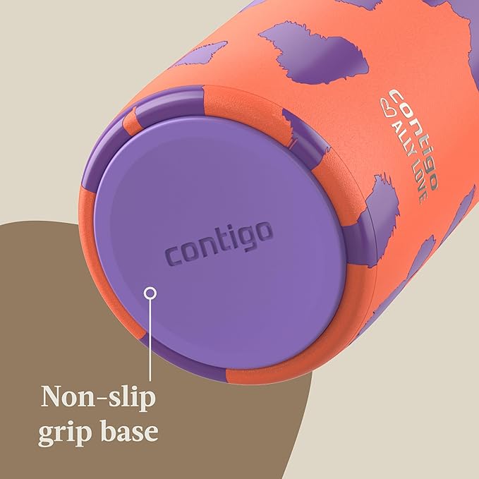 Contigo Streeterville 2.0 Stainless Steel Vacuum-Insulated Tumbler w/Straw, Autoclose Technology, Easy Clean Lid & Straw, Leak-proof Drinking, Keeps Drinks Cold for 20 hours, 24oz., Tangerine