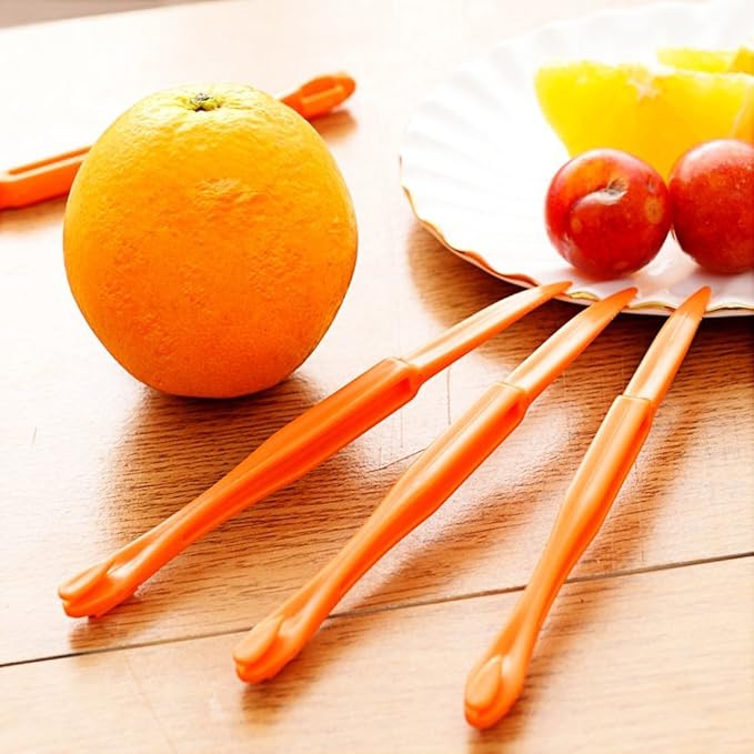 Orange Peeler Set Cosmer Orange Peeler Easy Open Citrus Lemon Citrus Peel Cutter Vegetable Slicer Fruit Tools Kitchen Gadgets (15 Pack Colorful)