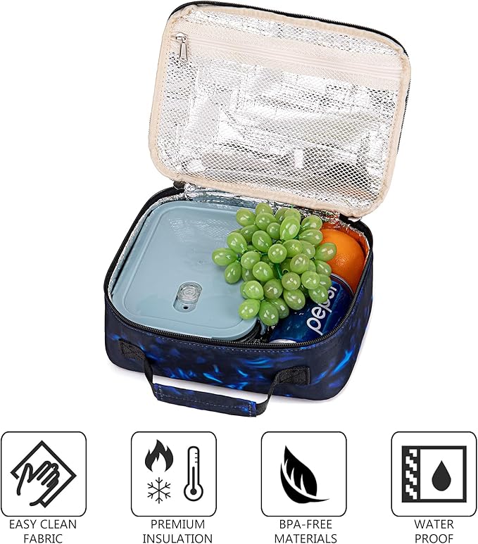 LEDAOU Lunch Box Kids Insulated Lunch Bag Boys Girls Toddler Reusable Lunchbox for School Picnic Hiking