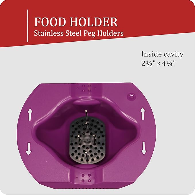 Borner by Reston Lloyd Food Safety Holder for Mandoline Slicers, Cutters & Graters, Protective Finger Guard for Safe Slicing & Grating, Made in Germany, Purple