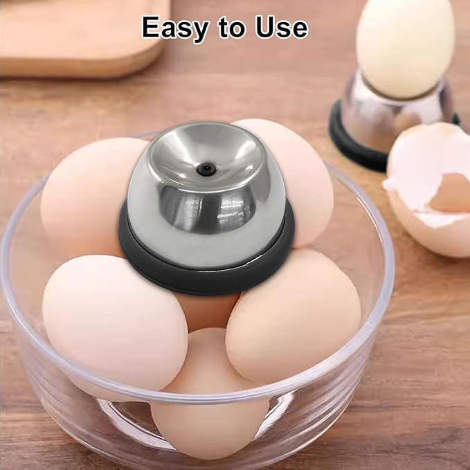 1Pcs Black Egg Piercer, Stainless Steel Egg Poker Heavy Duty Egg Tool, Great Eggshell Peeler for Boiling Eggs/Hard Boiled Eggs
