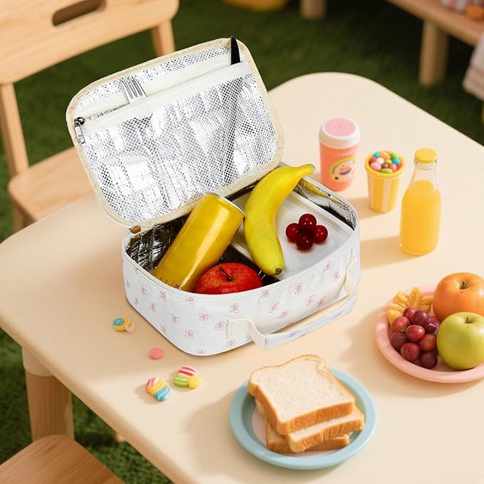 LEDAOU Lunch Bag Kids Lunch Box Girls Boys Insulated Lunch Bag Reusable Lunchbox for School Picnic Hiking Daycare