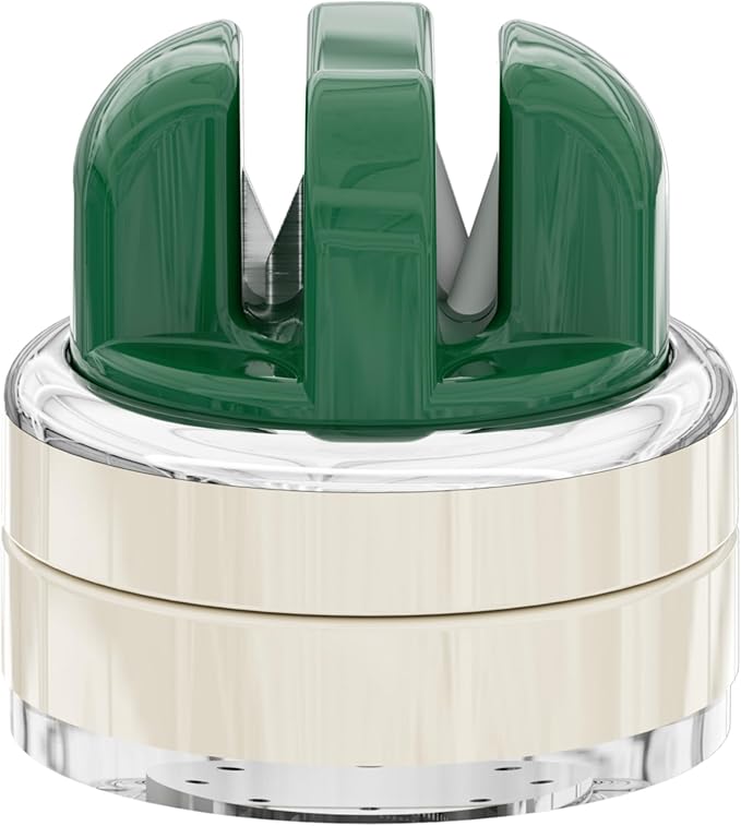 Kitchen Knife Sharpener with Suction base for Hands Free Pocket Knife Sharpeners,All-in-one Professional Knife and Tool Sharpener Suitable for: Kitchen Knives,Cleaver,Fruit Knives,Scissors(Green)