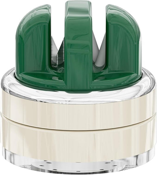 Kitchen Knife Sharpener with Suction base for Hands Free Pocket Knife Sharpeners,All-in-one Professional Knife and Tool Sharpener Suitable for: Kitchen Knives,Cleaver,Fruit Knives,Scissors(Green)