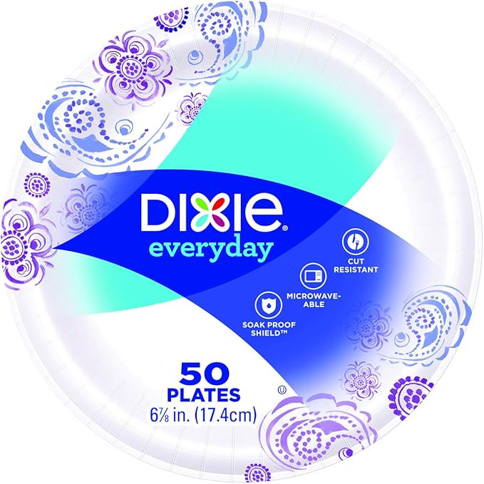 Dixie Heavy Duty Paper Plates (6.875 inch 50 Count)