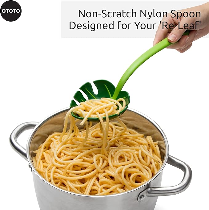 OTOTO Jungle Spoon Monstera Ladle - BPA-Free High Heat Resistant Nylon for Cooking for Nonstick Cookware Kitchen Tools & Utensils, Kitchen Gifts & Gadgets, Cute