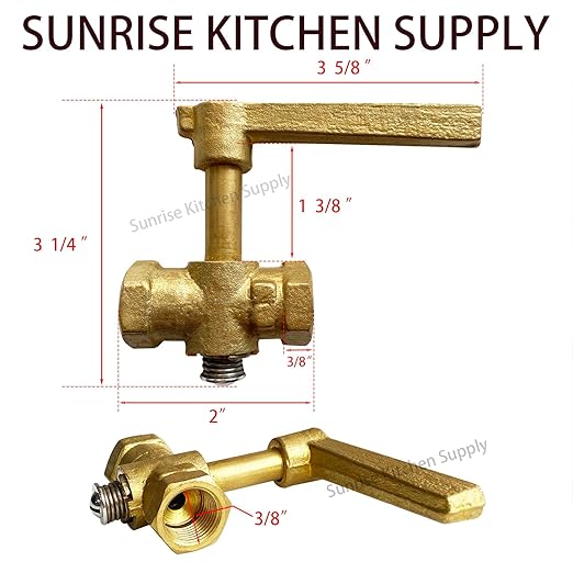 Sunrise Kitchen Supply Wok Range Gas Burner Valve (4)