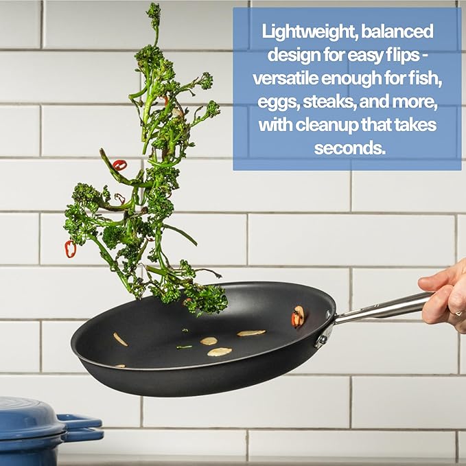 Misen Carbon Nonstick™ Skillet - Ultra-Durable Nitrided Surface - Easy Relase With No Coating to Chip or Peel, PFOA- & Chemical-Free - High-Heat Cooking, Even-Heating, Induction Ready, 10 Inch