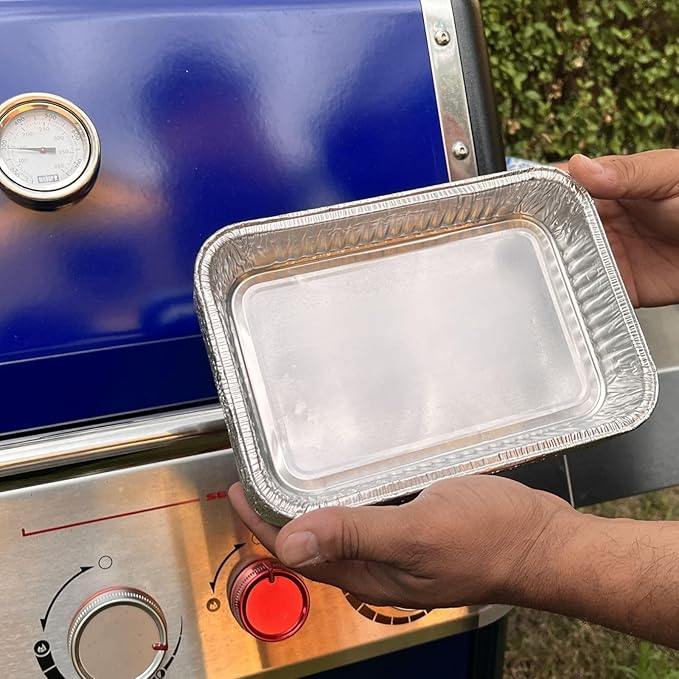 Drip Pans for Weber, Disposable Aluminum Foil Grease Trays for Weber Grills, Universal Replacement Liners for Weber Series, 8.6" x 6" - 30 Pcs