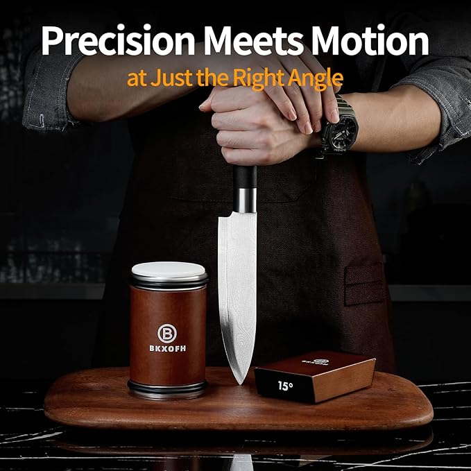 Rolling Knife Sharpener, Knife Sharpener Roller with Diamond and Ceramic, Professional Knives Sharpening Tool Kit with 15°&20° Magnetic Angles, Kitchen Knives Sharpening Roller for Chef Blades, Walnut