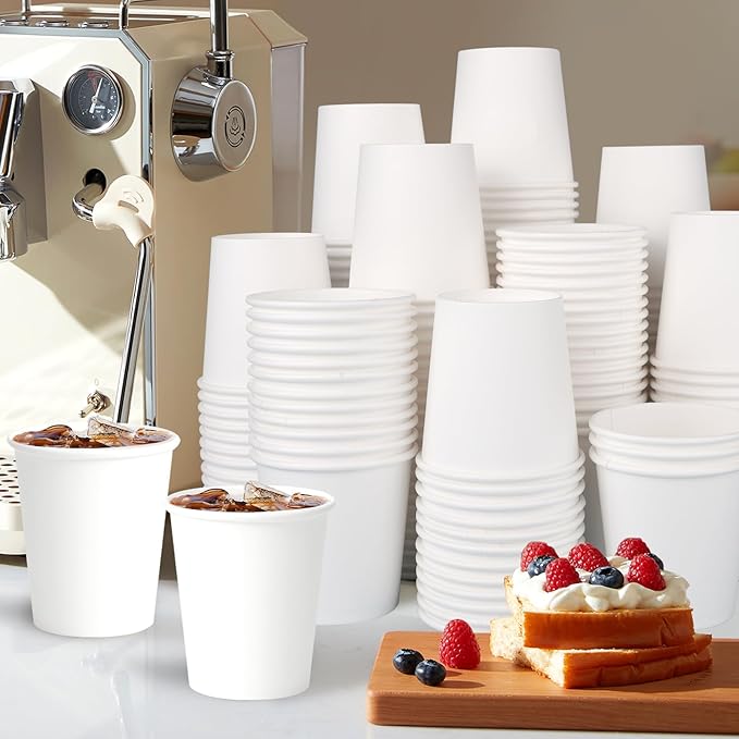100 Pack 5 oz Paper Cups, Disposable Bathroom Cups, Small Mouthwash Cups, Mini Paper Cups for Bathroom White 100Pack
