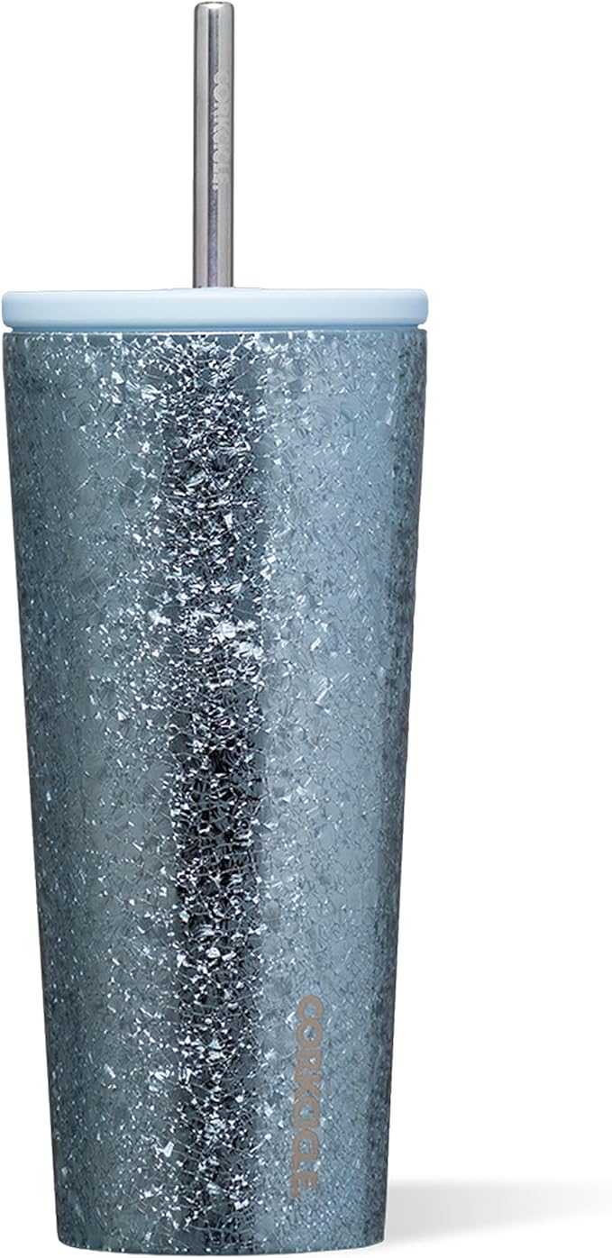 Corkcicle Cold Cup - Triple Insulated Tumbler with Straw - 12 Hours Cold - Leak-Resistant Lid - Easy Grip - Non-Slip Bottom - Summer Drinkware Gift - Keeps Drinks Ice Cold - 24 oz - Ice Breaker