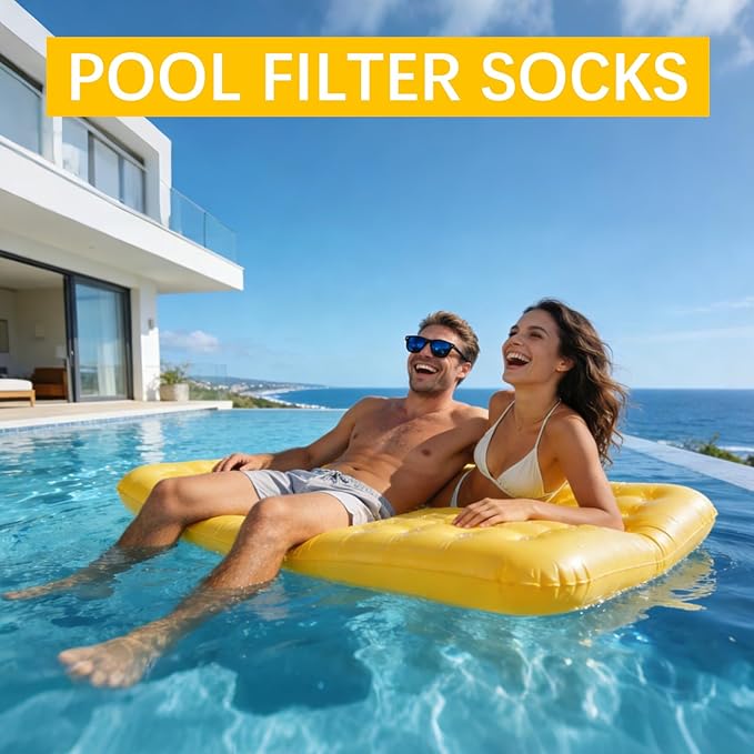 120 Pack Pool Filter Socks for Skimmer Baskets, Reusable Pool Skimmer Socks for Above Ground or Inground Pools Filter Protecting Fine Mesh Screen Basket Sock for Collecting Leaves, Branches, Debris