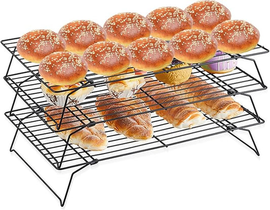Cooling Rack, 1 Pack 3-Tier Stackable Cooling Rack Baking Rack For Oven Cooking Wire Rack For Baking Sheet, Baking Rack Cooling Rack Baking For Pies, Cookies, Pastries, Cooking And Baking