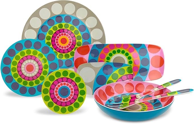 French Bull Melamine Platter - Melamine Dinnerware - Plate, Dish, Serving, Outdoor, Collection (Dial, 15" Round Platter)