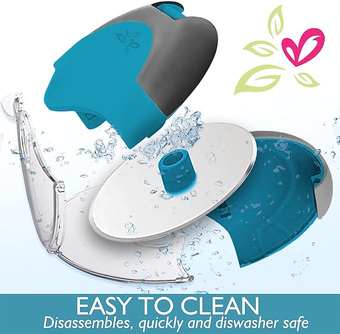 Blue Pizza Cutter Wheel with Protective Blade Cover, improved, Super Sharp, Easy To Use and Clean, Slicer, Ergonomic Rubberized Grip, heavy dutty, Stainless Steel, Dishwater Safe