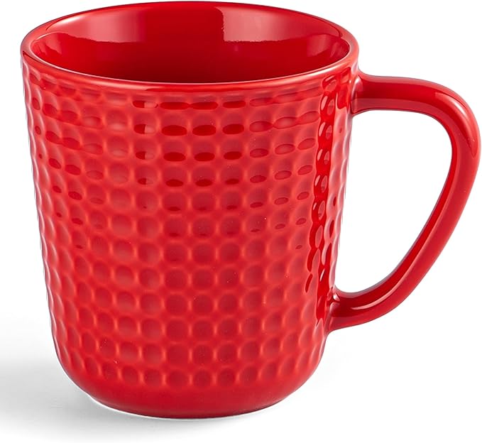 Large Coffee Mug, 20 oz Ceramic Coffee Cup with Handle, Porcelain Big Tea Cup for Office and Home, for Latte Cocoa Dishwasher & Microwave Safe, 1PC, Red