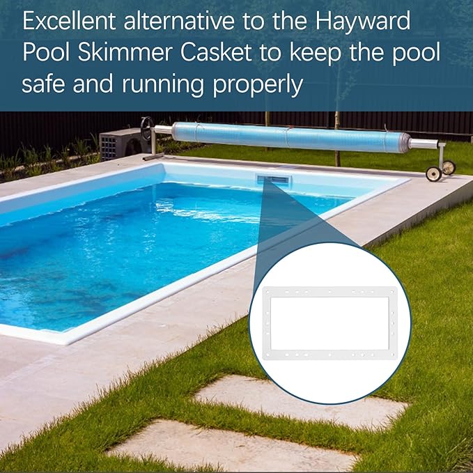 Spx1091Gw Wide Mouth Above Ground Pool Skimmer Gasket for Hayward Spx1091Gw, Sp1091Lx Pool Butterfly Skimmer Gaske for Hayward Automatic Skimmers 13 3/4" x 7.5"