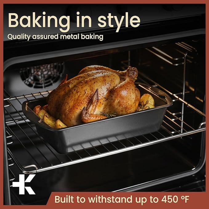 Bakken- Swiss Loaf Pan Set 4-Piece - Deluxe Nonstick Carbon Steel Bakeware for Perfect Bread and Cakes – Dishwasher Safe, Premium Pans for Home Baking