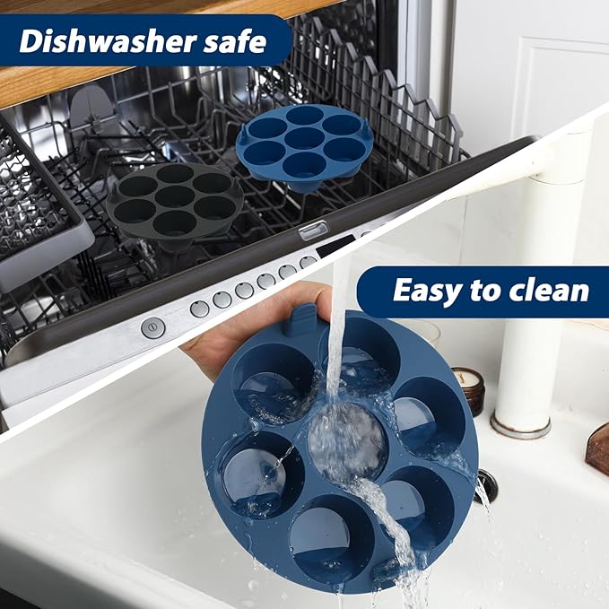 Webake 2PCS Silicone Air Fryer Muffin Pan for Baking Nonstick Egg Btes Silicone Mold BPA Free Muffin Tins Baking Cups