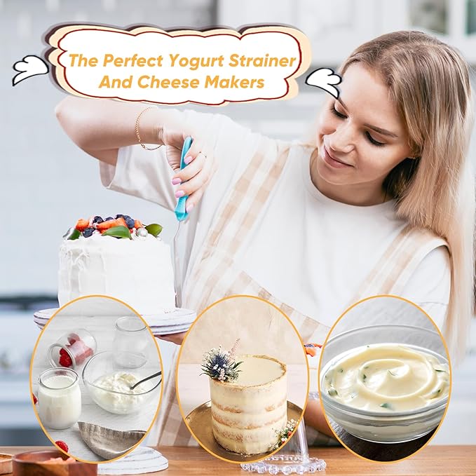 6Pack Nut Bag Strainer 18 x 12 Inch Cheesecloth Bags for Straining Nylon Cheese Cloth Bags Reusable 200 Mesh Nut Milk Bag for Straining Fruit Juice Cheese Coffee Tofu Yogurt Tea
