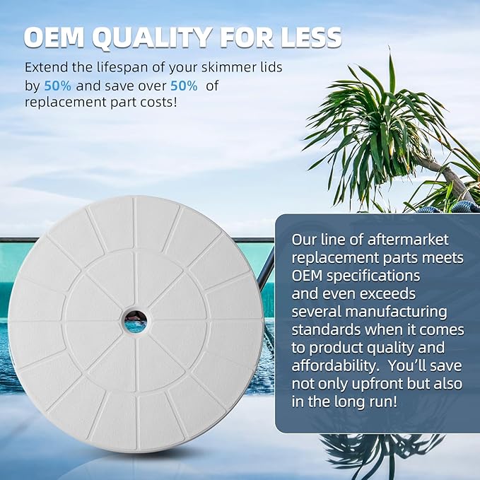 TonGass 9 1/8" Skimmer Valve Lids Perfect Replacement Part for 9" Pool & Spa Lids Highly Durable Pool Skimmer Cover with UV Inhibitors