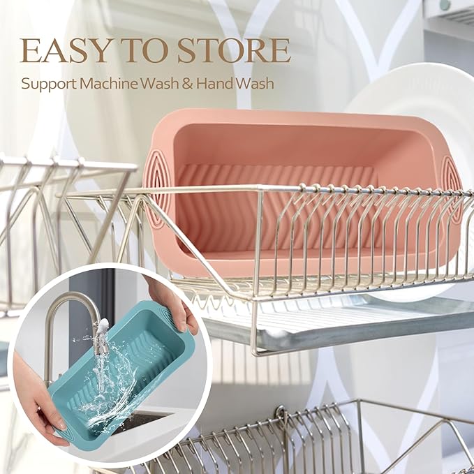 Silicone Bread Loaf Pan, 2 PCS Rectangular Non-Stick Baking Mold Pans for Oven, Bread, Cake, Easy Release