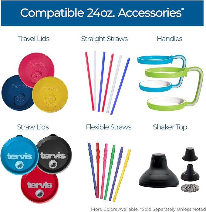 Tervis Travel Lid Made in USA Double Walled Insulated Tumbler Travel Cup Keeps Drinks Cold & Hot, Fits 24oz Tumblers & 16oz Mugs, Fuchsia (Pack of 3)