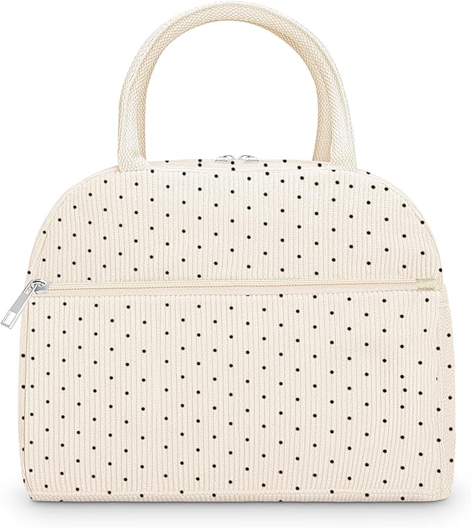 DALINDA Corduroy Lunch Box for Women,Insulated Lunch Bag Cute Cooler Tote Bag,Reusable 11L Large Capacity for Work Camping Picnic