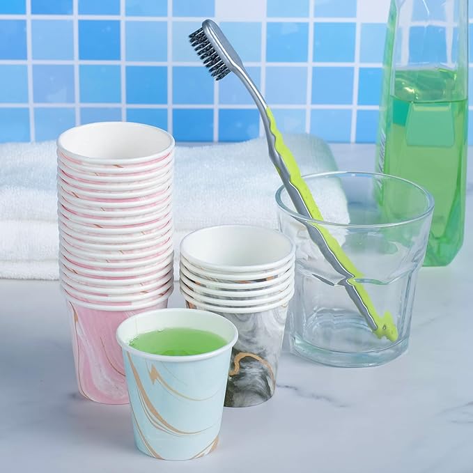 1200 Pack 3 oz Paper Cups, Colorful Disposable Bathroom Cups 3 oz Paper,Small Mouthwash Cup Hot/Cold Drinking Cup for Party,Picnic,Travel and Events