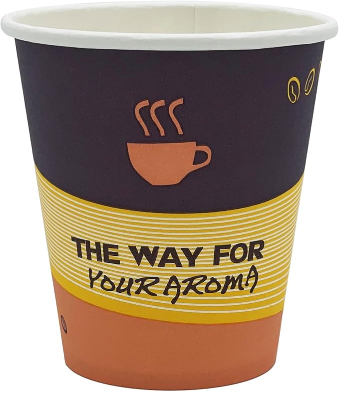 PAMI Disposable Coffee Cups, Single-Use Paper Cups, To-Go Hot Beverage Cups for Espresso Coffee Tea Hot Chocolate, Leak Resistant, Cafe & Home Use (1000, 10oz)