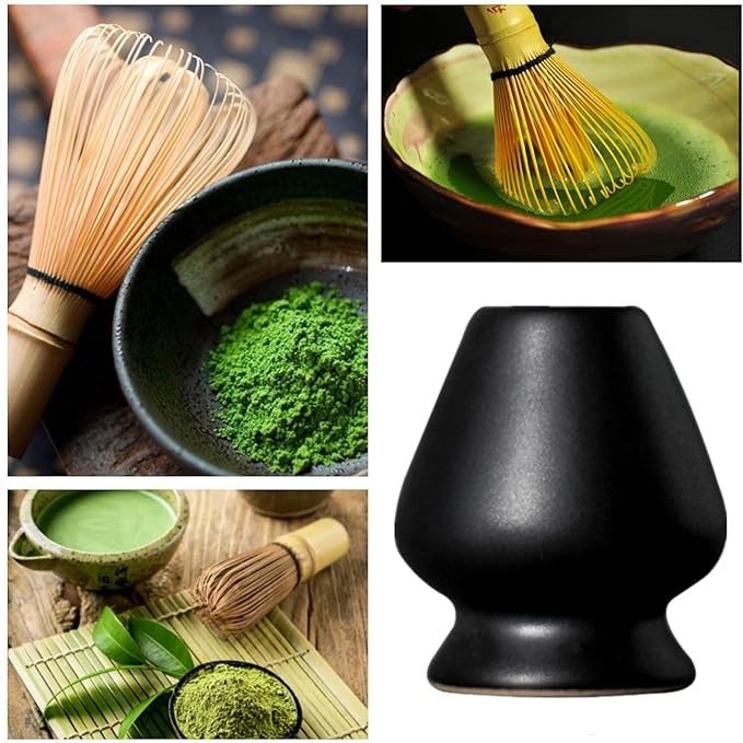 Matcha Tea Whisk Holder Ceramic Holder for Bamboo Chasen fit for Matcha Chasen Tea Set Accessories (H)
