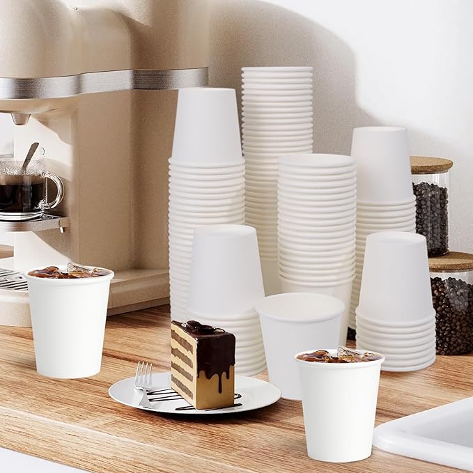 100 Pack 5 oz Paper Cups, Disposable Bathroom Cups, Small Mouthwash Cups, Mini Paper Cups for Bathroom White 100Pack