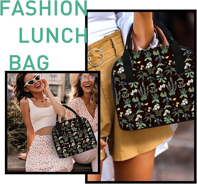VLM Lunch Bag,Lunch Box for Women Men,Reusable Insulated Lunch Tote,Small Leakproof Cute Lunch Cooler with High Capacity for Work,Picnic,Camping