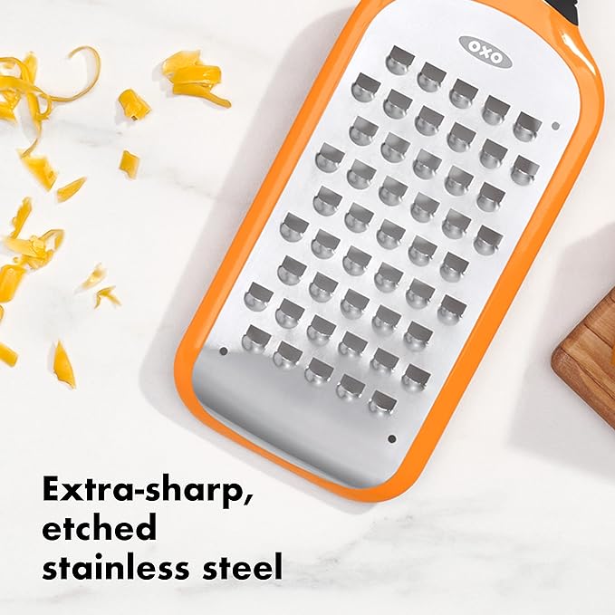 OXO Good Grips Etched Coarse Grater, Orange