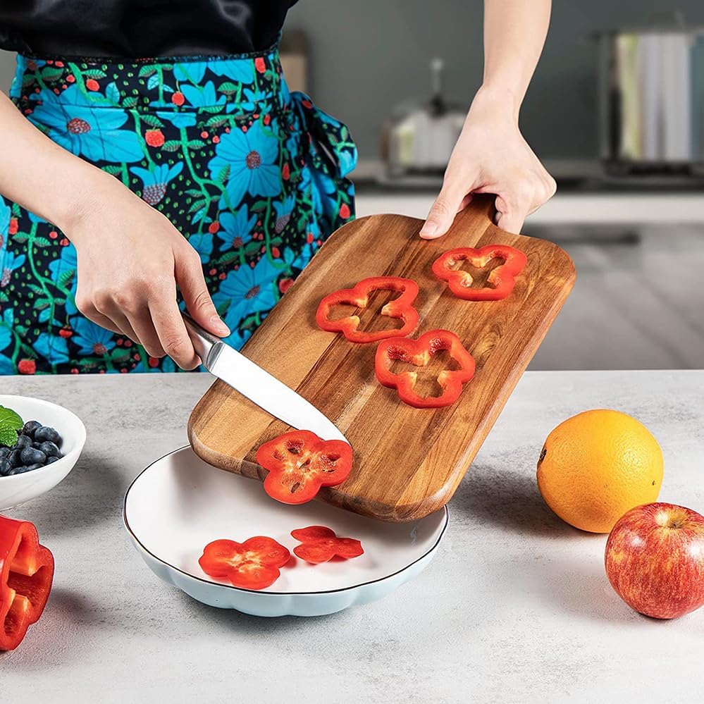 Wooden Cutting Boards for Kitchen, Chopping Board Serving Board Chopping Butcher for Meat, Cheese, Fruit, Vegetables