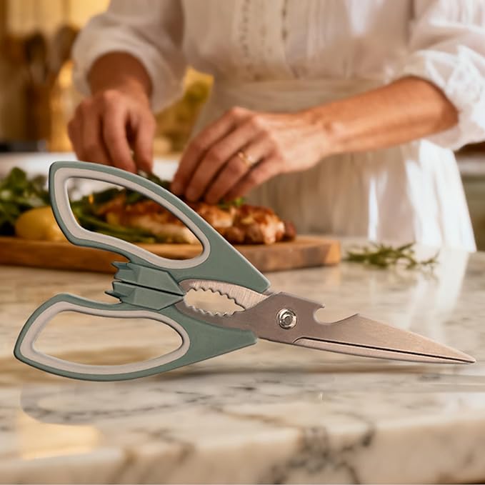 Bat and Cat Shaped Large Handles Kitchen Scissors for Women Gifts, Halloween Scissors Utensils, Kitchen Accessories for Vegetables & Meat Cutting, Comfortable Ergonomic Fit for Office