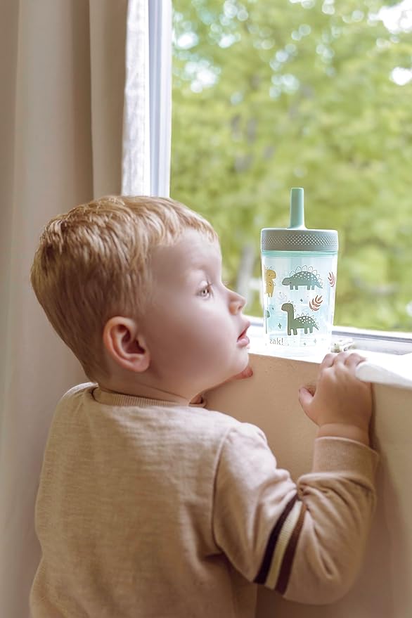 Zak Designs Bluey Capri Toddler Tumblers For Travel or At Home, 9oz 2-Pack Double Wall Plastic Sippy Cups With Leak-Proof Design is Perfect For Kids (Bluey, Bingo)