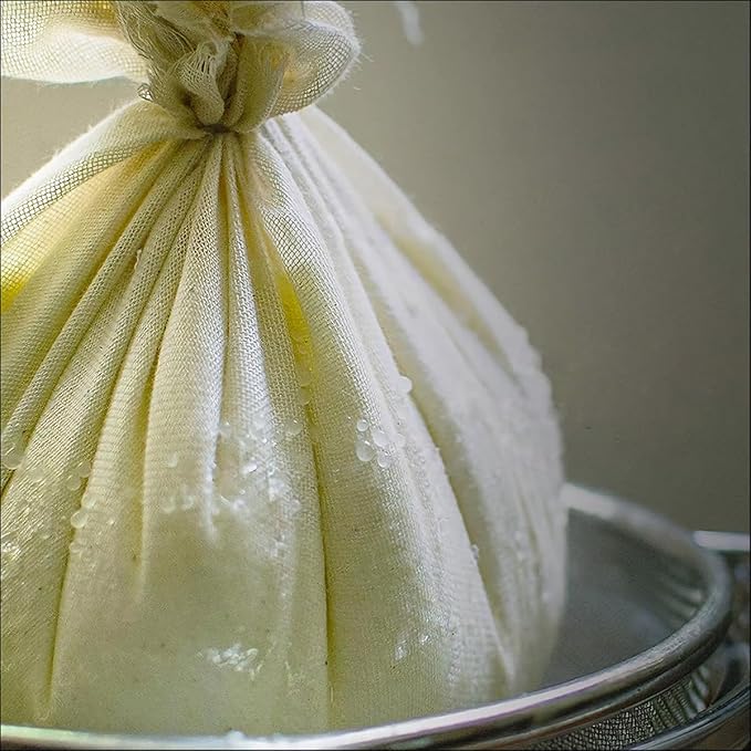 25 Pcs Cheese Cloths for Straining, 20x20 Inch Grade 100 Precut Cheese Cloth With Fabric Fine Mesh Cloth, 100% Unbleached Cotton, Reusable Muslin Cheesecloth for Straining, Juicing, Cooking Turkey