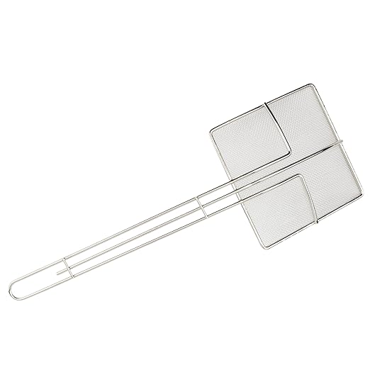 Winco Square Mesh Skimmer, 6.75-Inch, Medium, Nickel